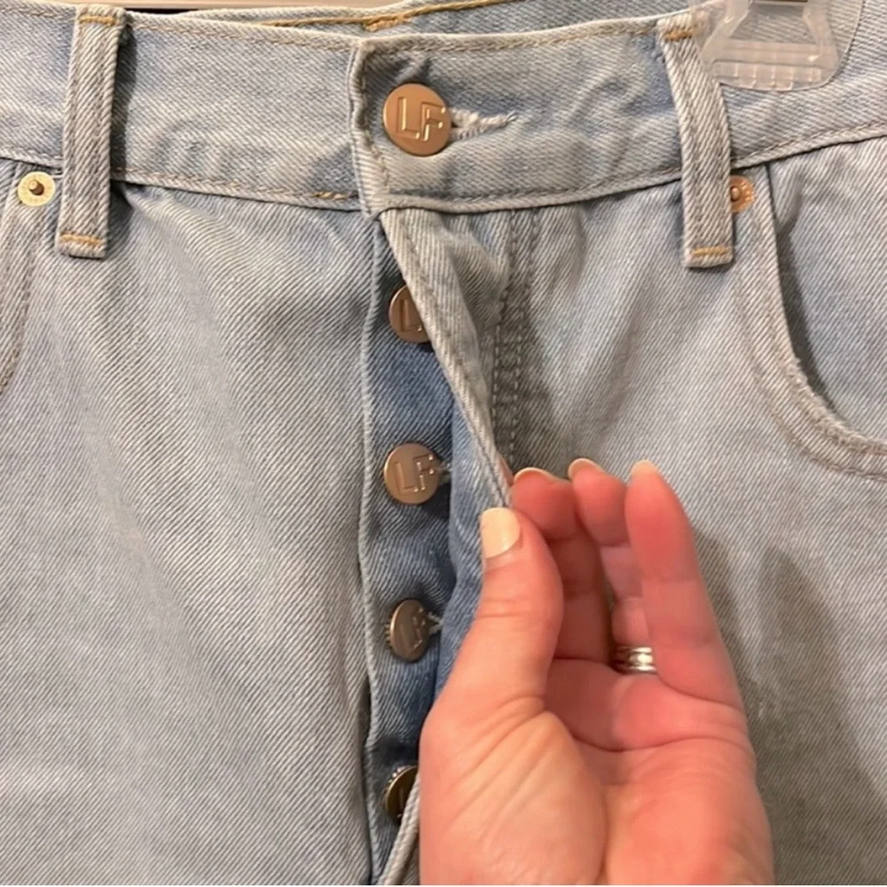 NEW Lovers & Friends High Rise Cut Off Denim Shorts 29